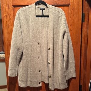 Elegant Tan Women's Cashmere Cardigan